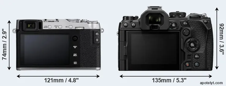 Comparison X-E3 or OM-1 rear