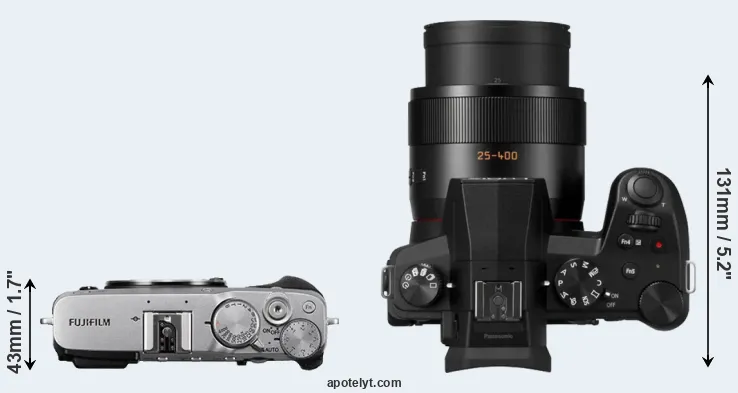 Compare X-E3 versus FZ1000 II top