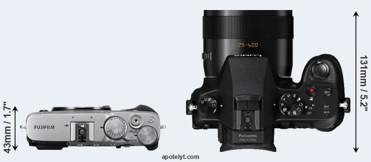 Compare X-E3 versus FZ1000 top