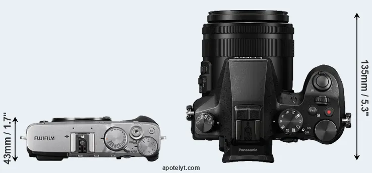 Compare X-E3 versus FZ2000 top