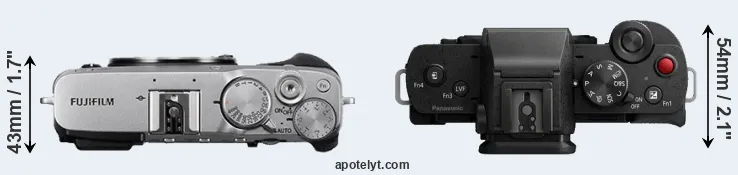Compare X-E3 versus G100 top