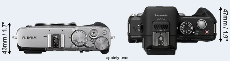 Compare X-E3 versus G3 top