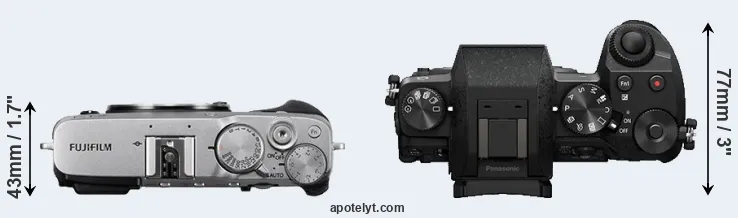 Compare X-E3 versus G7 top