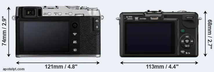Comparison X-E3 or GF2 rear