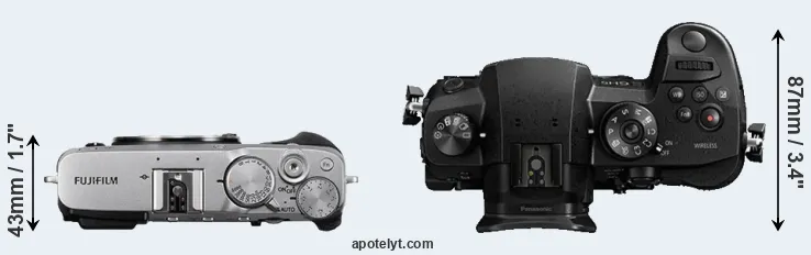 Compare X-E3 versus GH5 top