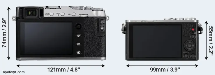 Comparison X-E3 or GM1 rear