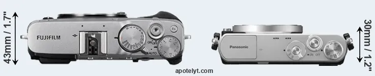 Compare X-E3 versus GM1 top