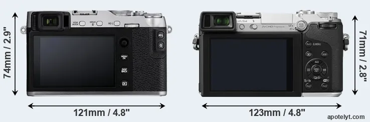 Comparison X-E3 or GX7 rear