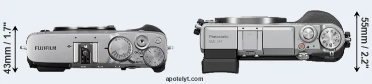 Compare X-E3 versus GX7 top