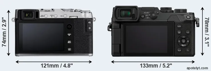 Comparison X-E3 or GX8 rear