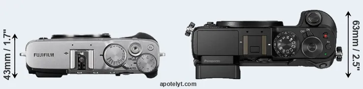 Compare X-E3 versus GX8 top