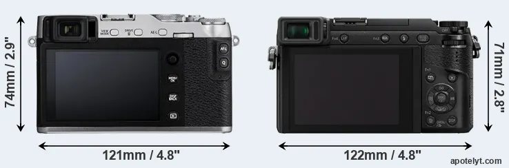 Comparison X-E3 or GX85 rear