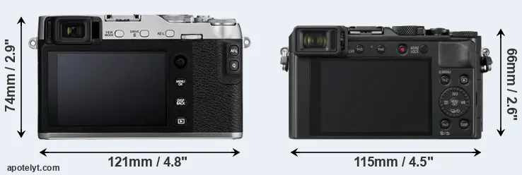 Comparison X-E3 or LX100 II rear
