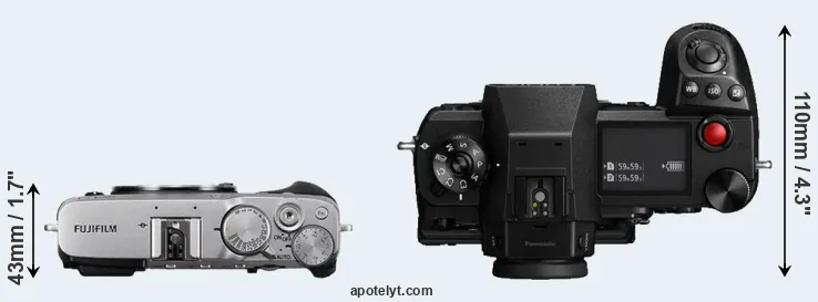 Compare X-E3 versus S1H top