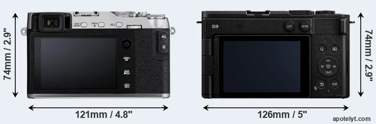 Comparison X-E3 or S9 rear