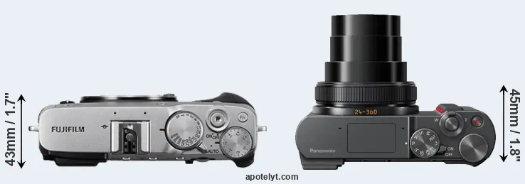 Compare X-E3 versus ZS200 top