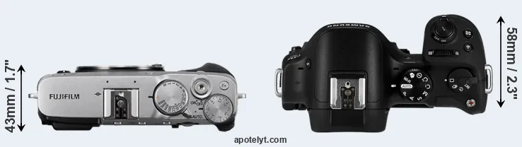 Compare X-E3 versus NX30 top
