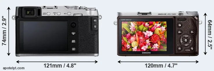 Comparison X-E3 or NX500 rear
