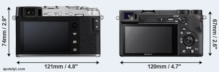 Comparison X-E3 or A6500 rear