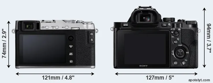Comparison X-E3 or A7 rear