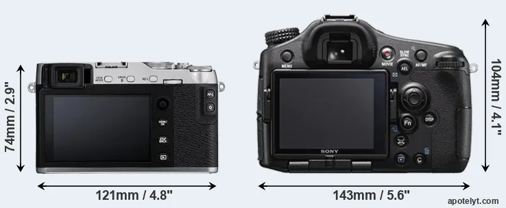 Comparison X-E3 or A77 II rear
