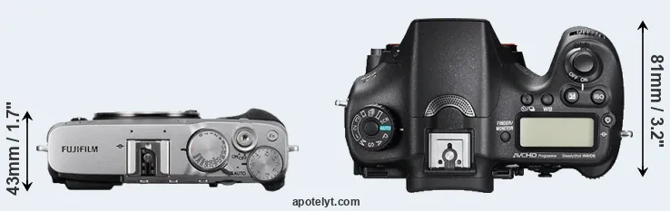 Compare X-E3 versus A77 II top