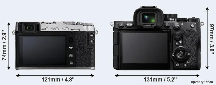 Comparison X-E3 or A7R V rear