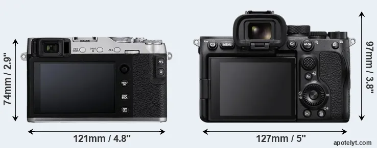 Comparison X-E3 or A7S III rear