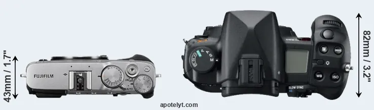 Compare X-E3 versus A850 top
