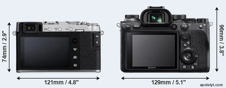 Comparison X-E3 or A9 II rear