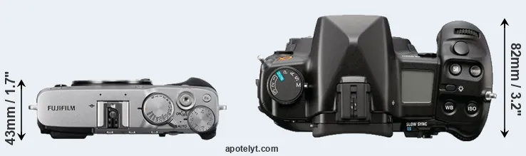 Compare X-E3 versus A900 top