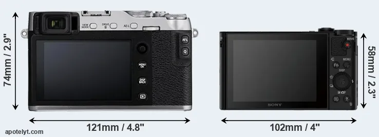 Comparison X-E3 or HX90V rear