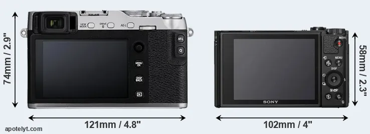 Comparison X-E3 or HX95 rear
