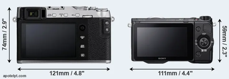 Comparison X-E3 or NEX-5R rear