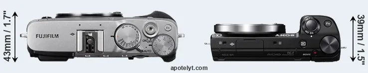 Compare X-E3 versus NEX-5R top
