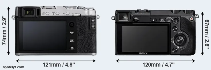 Comparison X-E3 or NEX-7 rear