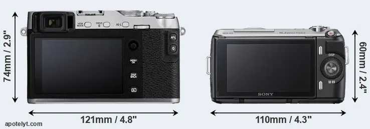 Comparison X-E3 or NEX-C3 rear