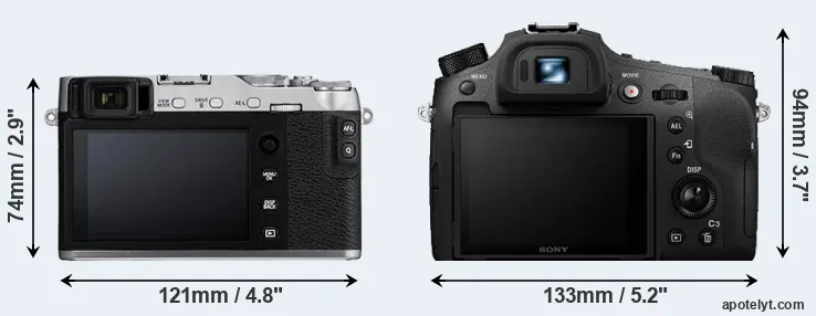 Comparison X-E3 or RX10 IV rear