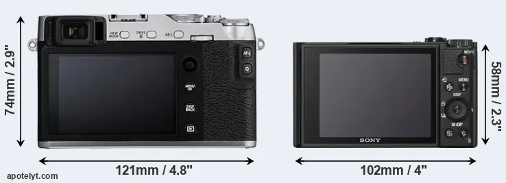 Comparison X-E3 or WX800 rear