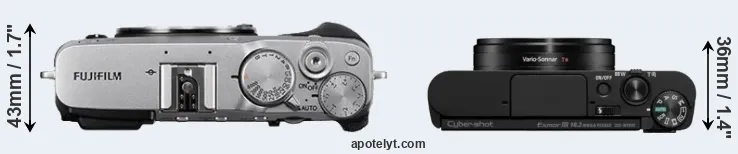 Compare X-E3 versus WX800 top