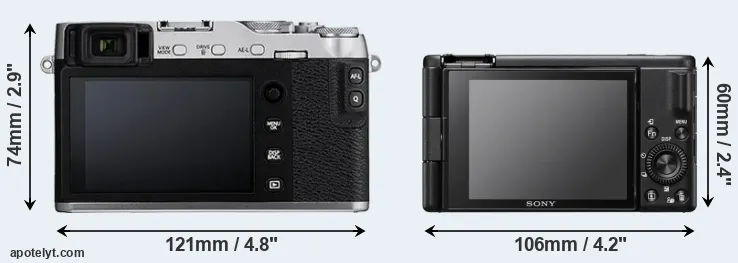 Comparison X-E3 or ZV-1F rear