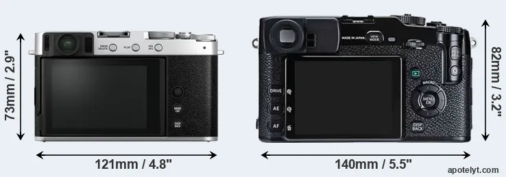Comparison X-E4 or X-Pro1 rear
