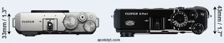 Compare X-E4 versus X-Pro1 top