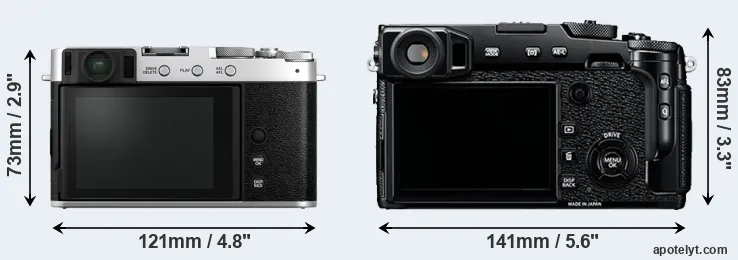 Comparison X-E4 or X-Pro2 rear