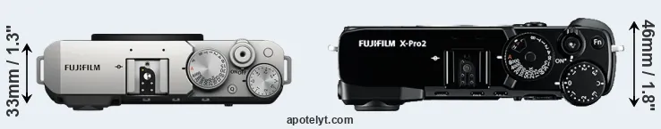 Compare X-E4 versus X-Pro2 top