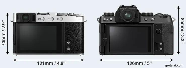 Comparison X-E4 or X-S10 rear