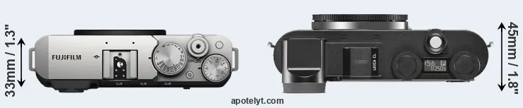 Compare X-E4 versus CL top