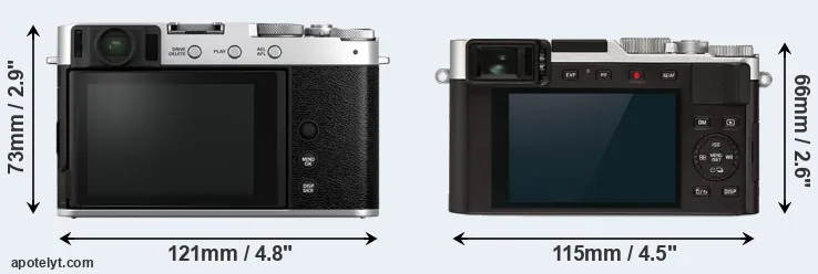 Comparison X-E4 or D-LUX 7 rear
