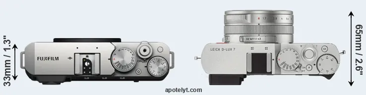 Compare X-E4 versus D-LUX 7 top
