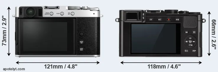 Comparison X-E4 or D-LUX Typ 109 rear